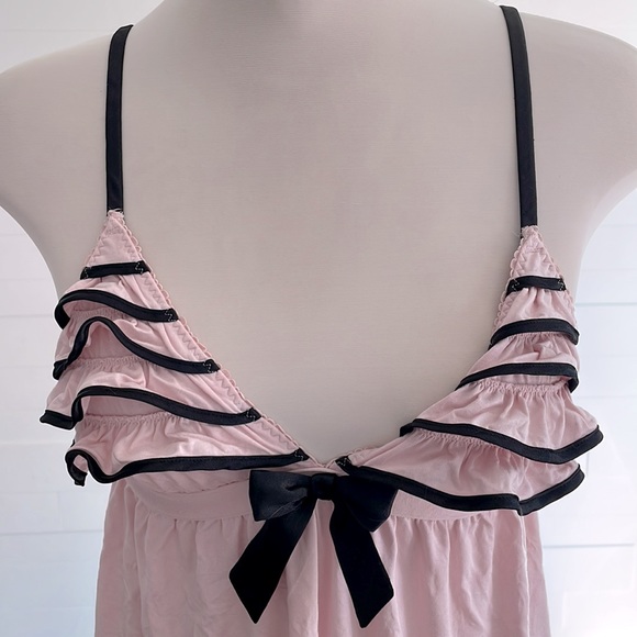 M Victoria’s Secret Baby Doll Intimate - soft pink/black, ruffles - Picture 2 of 10